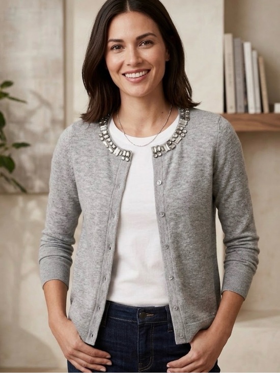 Banana Republic Sweaters - NWT Banana Republic Gem Stone Embellished Sweater Wool